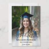 モダン ミニマル シンプル カジュアル フォト 卒業証書 I 招待状 (正面)