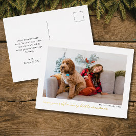モダン ミニマル シンプル クリスマス ホイル 写真 箔シーズンポストカード