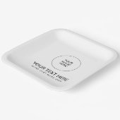 モダン ミニマル シンプル テンプレート 写真とテキストを追加 ペーパープレート (傾斜あり)