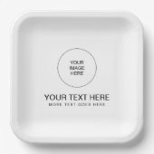 モダン ミニマル シンプル テンプレート 写真とテキストを追加 ペーパープレート (正面)