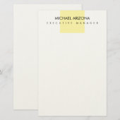 モダン ミニマル シンプル プレーン 便箋 (正面/裏面)