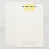 モダン ミニマル シンプル プレーン 便箋 (正面/裏面)