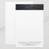 モダン ミニマル シンプル プロフェッショナル グレー ホワイト 便箋 (正面/裏面)