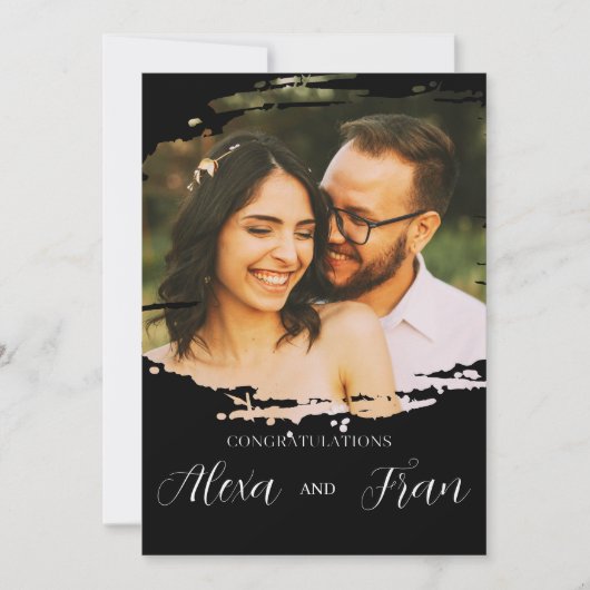 モダン ミニマル シンプル 招待状 (正面)