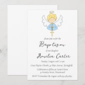 モダン ミニマル シンプル 洗礼 招待状 (正面/裏面)