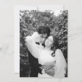 モダン ミニマル スクリプト ウェディング サンクス カード (裏面)