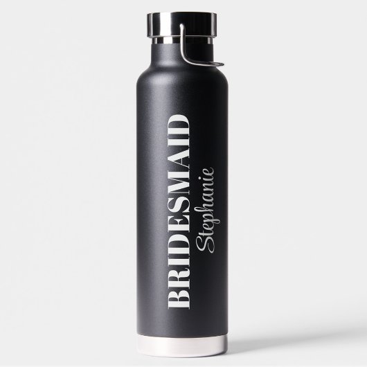 モダン ミニマル スクリプト ウェディング ブライズメイド ウォーターボトル
