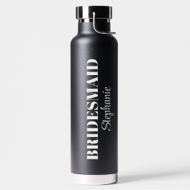 モダン ミニマル スクリプト ウェディング ブライズメイド パーティー ウォーターボトル