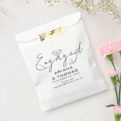 モダン ミニマル スクリプト エンゲージメント パーティ フェイバーバッグ (封をした状態)