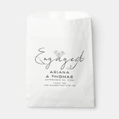 モダン ミニマル スクリプト エンゲージメント パーティ フェイバーバッグ (正面)
