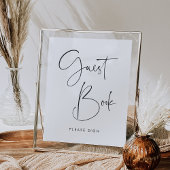 モダン ミニマル スクリプト ゲストブック サイン