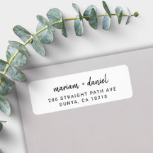 モダン ミニマル スクリプト ネーム リターン アドレス