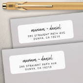 モダン ミニマル スクリプト ネーム リターン アドレス ラベル