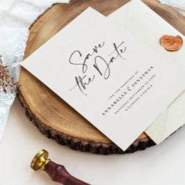 モダン ミニマル スクリプト フォト シンプル ウェディング セーブザデート