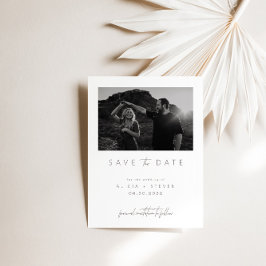 モダン ミニマル スクリプト フォト セーブ ザ デート