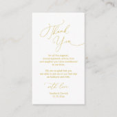モダン ミニマル スクリプト, 結婚式のお礼 エンクロージャーカード (正面)