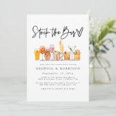 モダン ミニマル ストック ザ バー シャワーの招待状 招待状 (スタンド正面)