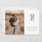 モダン ミニマル セリフ ウェディングフォト Save the Date セーブザデート (正面)