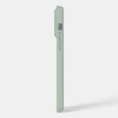 モダン ミニマル セージグリーン 名前入り iPhoneケース (左側面)