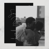 モダン ミニマル セーブ・ザ・デート ご案内 招待状 (正面/裏面)