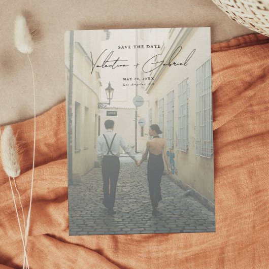 モダン ミニマル セーブ・ザ・デート ご案内 招待状