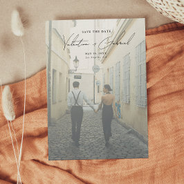 モダン ミニマル セーブ・ザ・デート ご案内 招待状