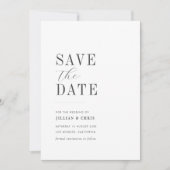 モダン ミニマル セーブ・ザ・デート カード (正面)