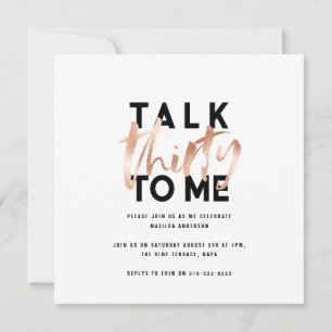 モダン ミニマル タイポグラフィー ガーリー ローズゴールド 30歳