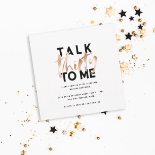 モダン ミニマル タイポグラフィー ガーリー ローズゴールド 30歳