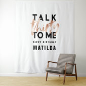 モダン ミニマル タイポグラフィー ガーリー ローズゴールド 30歳 誕生日バナー タペストリー (インサイチュ)