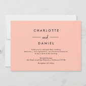 モダン ミニマル タイポグラフィー 招待状 (正面)