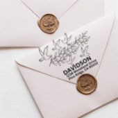 モダン ミニマル タイポグラフィ ネーム 返送先 住所 鳥 セルフインキングスタンプ