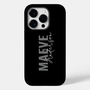モダン ミニマル タイポグラフィ ブラック ホワイト エレガント iPhone 14 PROケース