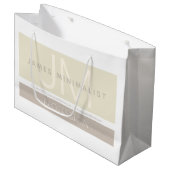 モダン ミニマル | タウペ アーストーン ラージペーパーバッグ (正面アングル)