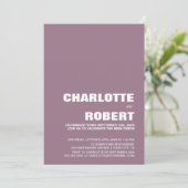 モダン ミニマル ダスティピンク ウェディング レセプション 招待状 (スタンド正面)