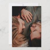 モダン ミニマル ダスティーブルー ウェディングフォト 招待状 (裏面)