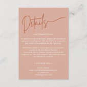 モダン ミニマル テラコッタ オレンジの詳細 エンクロージャーカード (正面)