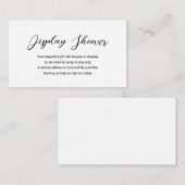 モダン ミニマル ディスプレイ シャワー シンプル ベビー シャワー エンクロージャーカード (正面/裏面)