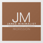 モダン ミニマル デザイン | ブラウン & トランスペアレント ウィンドウサイン (シート)