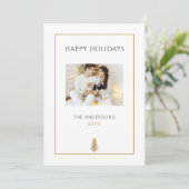 モダン ミニマル ニュートラル ワンフォト クリスマス (スタンド正面)