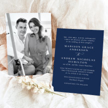 モダン ミニマル ネイビー フォト ウェディング