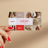 モダン ミニマル ネイルサロン ビジネス フォト コラージュ 名刺