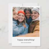モダン ミニマル ハッピー エブリシング フォト コラージュ シーズンカード (正面)