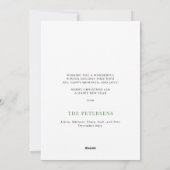 モダン ミニマル ハッピー ホリデー シーズンカード (裏面)