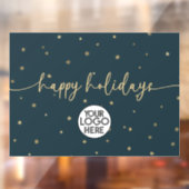 モダン ミニマル ハッピー ホリデー ビジネス ロゴ ウィンドウサイン (シート2)