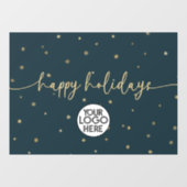 モダン ミニマル ハッピー ホリデー ビジネス ロゴ ウィンドウサイン (シート)