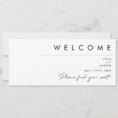 モダン ミニマル ハング シーティング チャート ヘッダー (裏面)