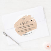 モダン ミニマル ハンドメイド ボディ バター スクラブ ローション ラウンドシール (封筒)