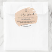 モダン ミニマル ハンドメイド ボディ バター スクラブ ローション ラウンドシール (バッグ)