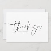 モダン ミニマル ハンドライティング スクリプト サンキューカード (正面)